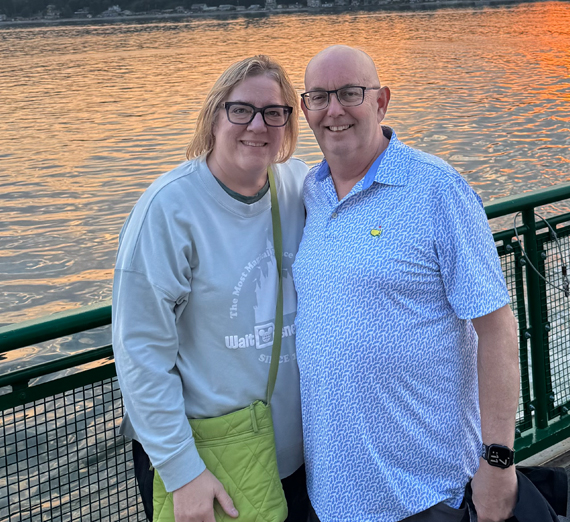 An aerial view of campus showing College Hall and the Spires of St. Aloysious